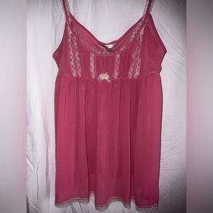 Elegant Victoria’s Secret Pink Lace Trim Women's Top